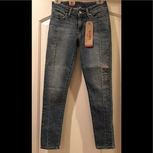Levi’s 711 skinny leg jeans blue 00 24